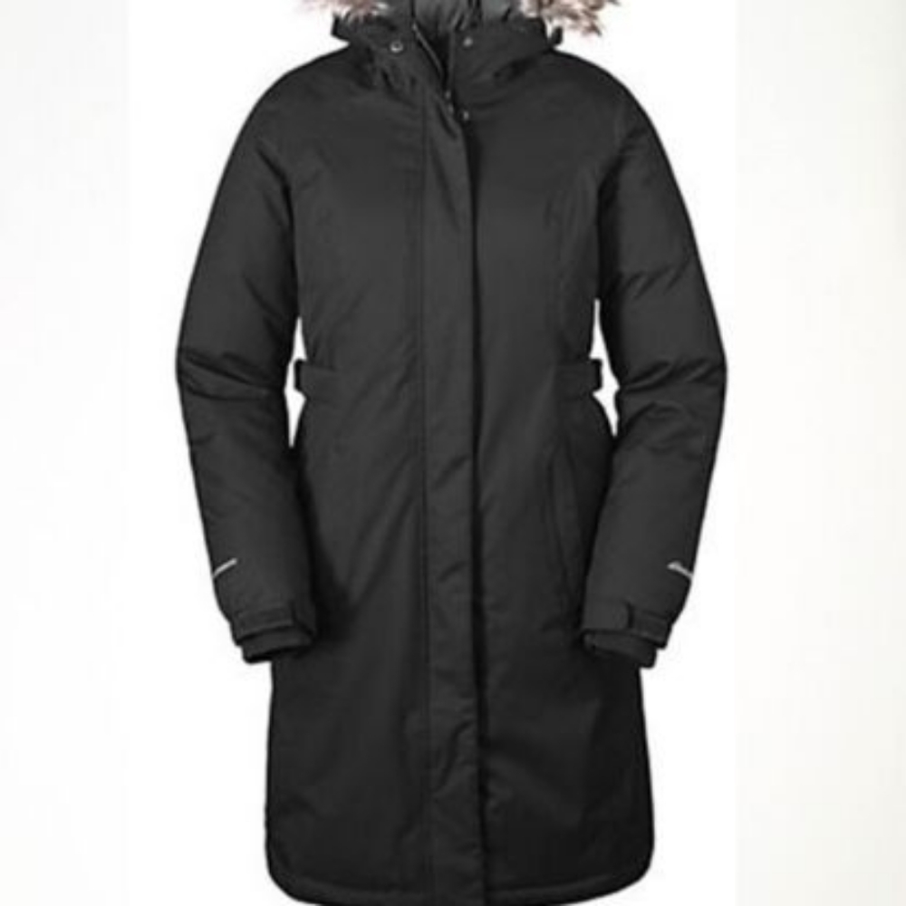 Eddie Bauer Women's Weatheredge Superior Down Stadium Parka Coat - Black